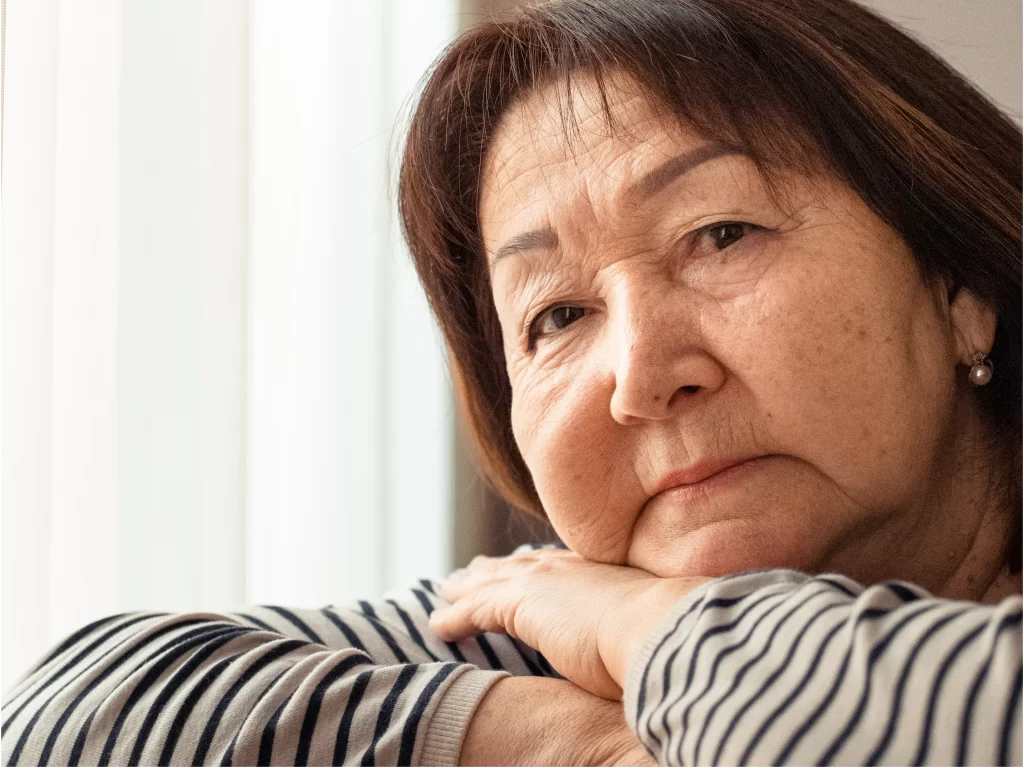Photo of asian old lady with wrinkles for facelift singapore