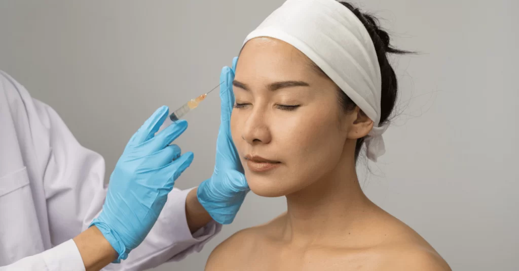 Asian getting Botox treatment Singapore