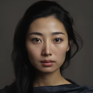 asian woman with eye bags